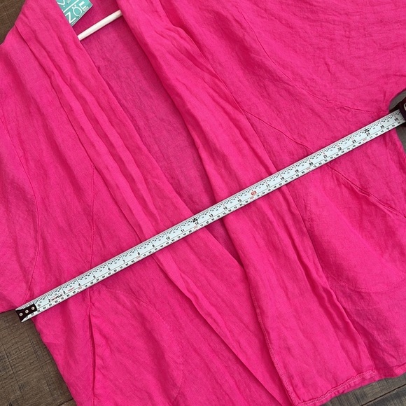 NWOT ZOE MARBELLA 100% LINEN JACKET WITH POCKET SIZE OS - Picture 13 of 17